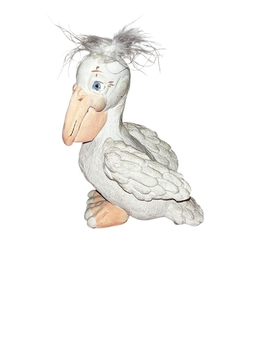 Vintage Other - Kristen Kirsten Miles Pelican Figurine sculpture art  Fluffy Hair Signed 5” bird
